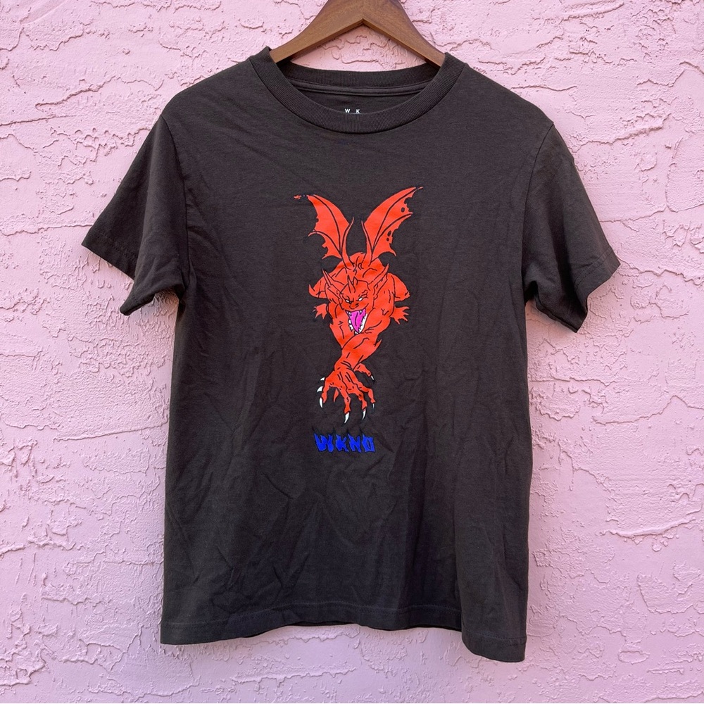 WKND Graphic T-Shirt Tee Hell Raiser Brown Orange Streetwear Skate Size Small
